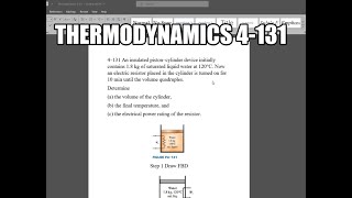 Thermodynamics 4131 An insulated piston–cylinder device initially contains 18 kg of saturated [upl. by Lothaire437]