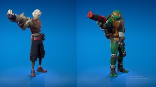 New Michelangelo doing Funny Built In Emotes in Fortnite 3 Ninja Turtles [upl. by Lanette292]