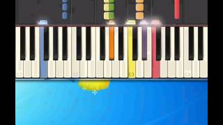 Different drum Ronstadt Linda Piano tutorial by Synthesia [upl. by Kcir711]