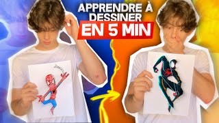 Apprendre à dessiner en 5 minutes  Tuto rapide mais efficace 😎 [upl. by Uwton]