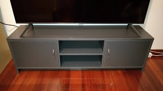 TV cabinet vidaXL 800281 Unboxing and stepbystep assembly Music Wolf Moon Unicorn Heads 4K [upl. by Notneuq]