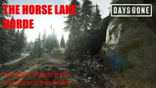 Days Gone  THE HORSE LAKE HORDE The Best amp Easiest Ways To Take Out This Horde [upl. by Ophelie]