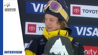 Redmond Gerard  quotToday was really coolquot  Mammoth  Mens Slopestyle  FIS Snowboard [upl. by Allerim]