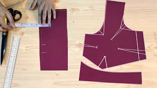 Blouse cutting Easy Method step by step full tutorial [upl. by Denby640]