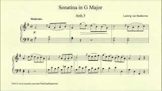 Beethoven Sonatina in G major Anh 5 Moderato [upl. by Vivian336]