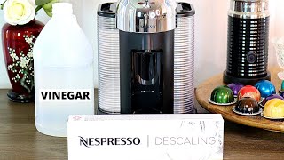 How To Descale Nespresso Machine  Nespresso Descaling Step By Step  Vertuo Line [upl. by Nohsed]