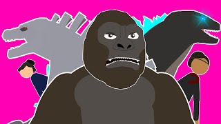 ♪ GODZILLA VS KONG THE MUSICAL REMIX BUT IN PIVOT  Animated Song LHUGUENY [upl. by Klinges195]