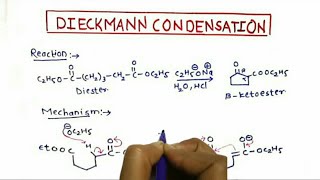 Dieckmann condensation reaction and mechanism hindi [upl. by Lenka]