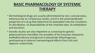 Lecture184 Principles of Systemic therapy Part 1 Rooks Chapter 19 [upl. by Muller]