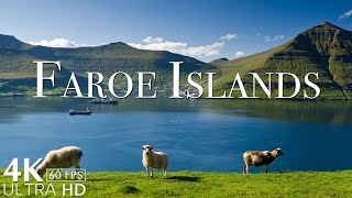 FLYING OVER FAROE ISLANDS 4K UHD Wonderful Natural Landscape With Calming Music For Stress Relief [upl. by Ledoux301]