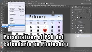 Personalizar plantilla del calendario psd en Photoshop [upl. by Yelsew]