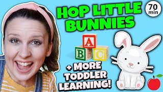 Hop Little Bunnies with Ms Rachel  More Nursery Rhymes amp Kids Songs  Toddler Learning Video [upl. by Teage]