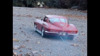 First On Road Test Run  Conley V8  quotLil Redquot RC 1963 Corvette 14 Scale  REPOST [upl. by Duong163]