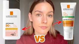 La RochePosay Anthelios AntiShine Tinted SPF VS Ultralight Invisible Fluid Which One Is Better [upl. by Enoryt341]