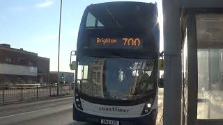 Stagecoach Coastliner bus route 700 leaving Hove King Alfred bus stop 28th July 2024 [upl. by Eillek]