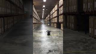 Infinium Scan Drone landing autonomously in a warehouse  automated inventory stocktaking by drones [upl. by Hgielah]