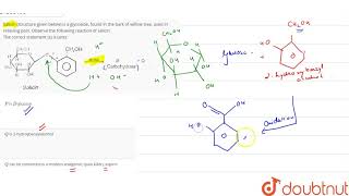 Salicin structure given below is a glycoside found in the bark of willow tree used in relieving [upl. by Llertnauq]