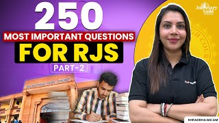 250 Most Important Questions for RJS 2024  Rajasthan Judiciary Preparation  Part 2 [upl. by Resaec]