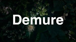 Demure  English Word  Meaning  Examples [upl. by Beaufert577]