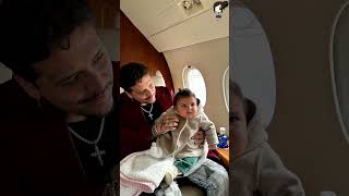 Christian Nodal Presume Momento Padre E Hija Con Inti Desde Francia christiannodal cazzu [upl. by Hgielime]