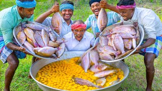 FISH OMELETTE  Emperor Fish Omelette Recipe Cooking In Village  Steamed Fish Recipe [upl. by Anyal]