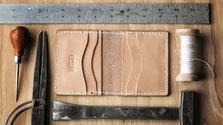 Making a Leather Card Wallet [upl. by Wartow107]