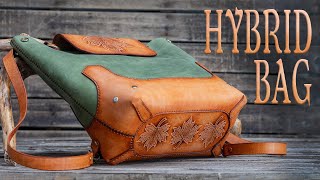 How to Make a Multi Purpose Leather Bag  Hybrid Leather Bag PDF PATTERN [upl. by Stevena]