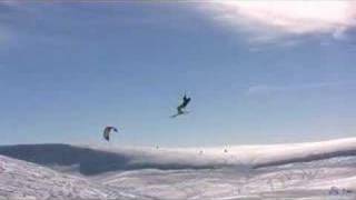 MASSIVE BIG AIR  A Gliding Adventure snow kiters get big air [upl. by Una]