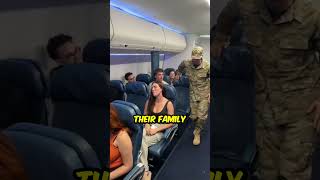 Military Husband Surprise On Airplane deepseafly shorts [upl. by Novets]