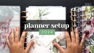 PLANNER SETUP 2024  1Planner System from 4 Planners using Discbound Classic Happy Planner Inserts [upl. by Renell756]