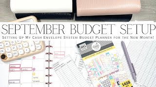 September 2024 Cash Envelope Budget Planner Setup  Setting Up My Planner for the New Month [upl. by Redwine]