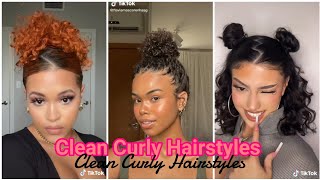 Curly Hairstyles for Medium Hair🦋 Clean and Easy🦋tiktok compilation🦋  everything hair🦋 [upl. by Gnaw]