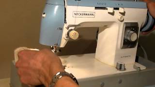 Sewing machine Швейная машина Neckermann Automatic test тюль кожа [upl. by Suzan758]