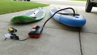 Electric Paddleboard Pump for any inflatable Standup Paddle board SUP [upl. by Maxama932]