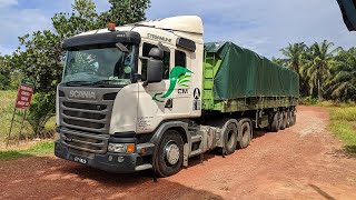 POV Driving SCANIA G410  OFFROAD LADANG BUKIT SEROK [upl. by Oiraved]