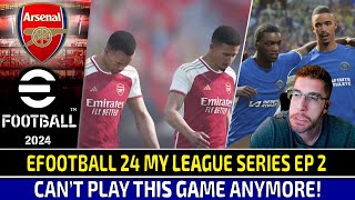 TTB EFOOTBALL 24 MY LEAGUE ARSENAL SERIES EP2  WHEN EMBARASSMENT BECOMES A REALITY 😭 [upl. by Sirah]