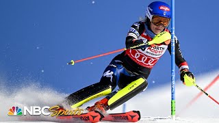 MIKAELA SHIFFRIN IS BACK dominating slalom run in return from injury seals 96th WC win  NBC Sports [upl. by Ramal]