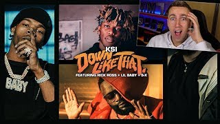 Miniminter Reacts to KSI – Down Like That feat Rick Ross Lil Baby amp SX [upl. by Nipha142]