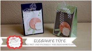 Elegante Tüte mit Stanz und Falzbrett für Geschenktüten  Stampin´Up  Step by Step Anleitung [upl. by Idnas634]