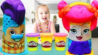 Coiffeur Crazy Cuts pâte à modeler Play Doh Unboxing [upl. by Ayatnahs19]