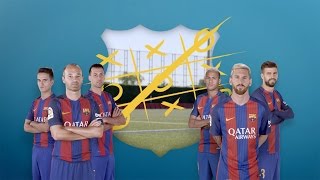 Tictactoe Messi Piqué amp Neymar vs Iniesta Sergio amp Denis [upl. by Nyrak]