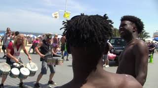 Flying Mueller Brothers drumming on Jenks BoardwalkPoint Pleasant Beach NJ 61117 [upl. by Quartet570]