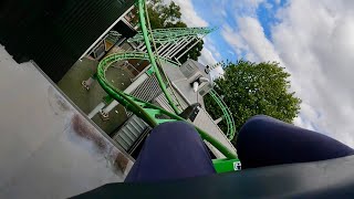 Accelerator ORIGINAL Family Boomerang Roller Coaster 4K POV  Drayton Manor England No Copyright [upl. by Samau]