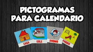 PICTOGRAMAS PARA CALENDARIO  AGENDA PARA NIÑO  Que materiales y recursos utilizo [upl. by Leafar309]