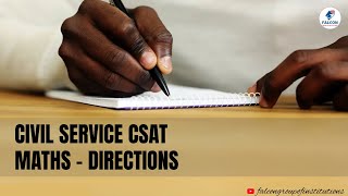 Civil Service CSAT Maths  Directions  Practice questions  Full topic [upl. by Tiena688]