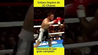 Julio Cesar Chavez y su golpe ilegal robo de pelea boxing [upl. by Mcnully]