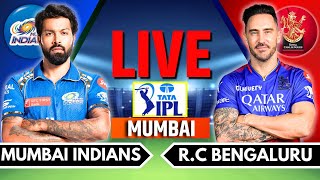 IPL 2024 Live MI vs RCB Live Match  IPL Live Score amp Commentary  Mumbai vs Bangalore Live Match [upl. by Yelkrab338]