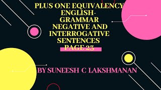 Plus one Equivalency English Grammar Page 23 [upl. by Rocker]