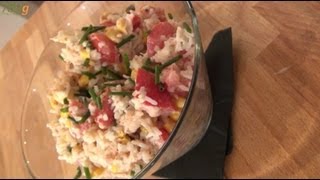 Recette de Salade de riz au thon  750g [upl. by Neenahs]