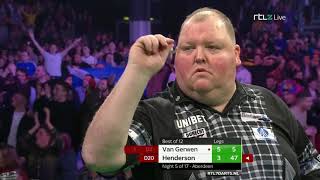 John Henderson Vs Van Gerwen Aberdeen Crazy Crowd [upl. by Aluor372]